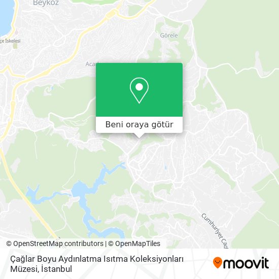 Çağlar Boyu Aydınlatma Isıtma Koleksiyonları Müzesi harita