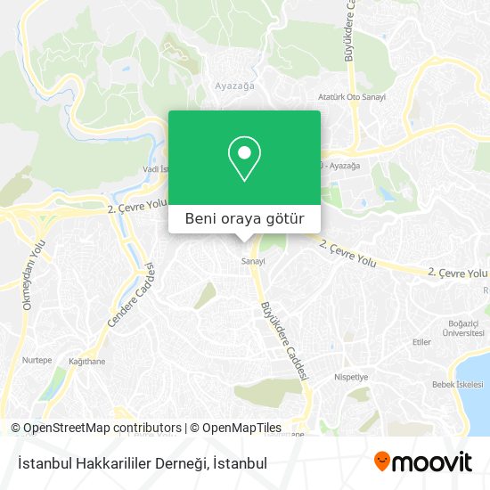 İstanbul Hakkarililer Derneği harita