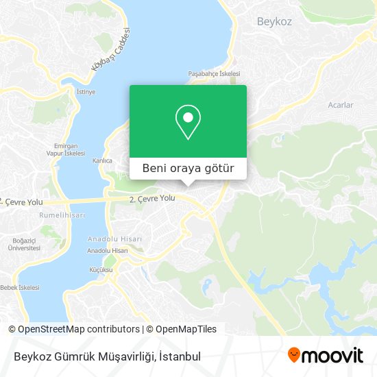 Beykoz Gümrük Müşavirliği harita