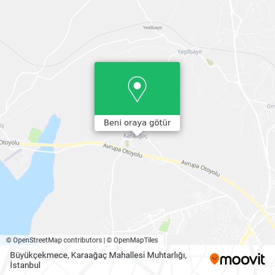 Büyükçekmece, Karaağaç Mahallesi Muhtarlığı harita
