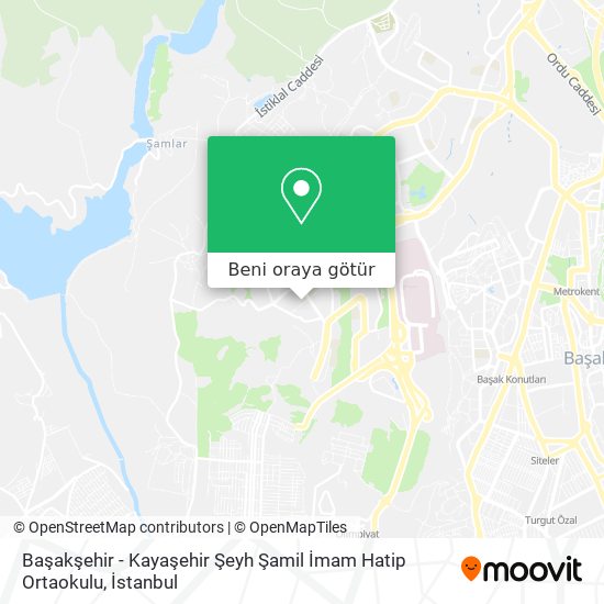 Başakşehir - Kayaşehir Şeyh Şamil İmam Hatip Ortaokulu harita
