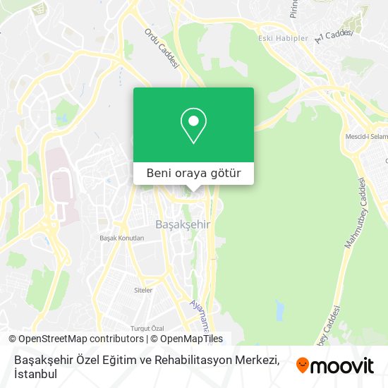 Başakşehir Özel Eğitim ve Rehabilitasyon Merkezi harita