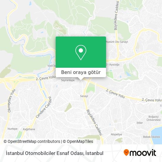 İstanbul Otomobilciler Esnaf Odası harita