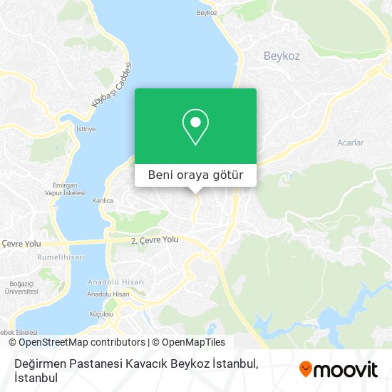 Değirmen Pastanesi Kavacık Beykoz İstanbul harita