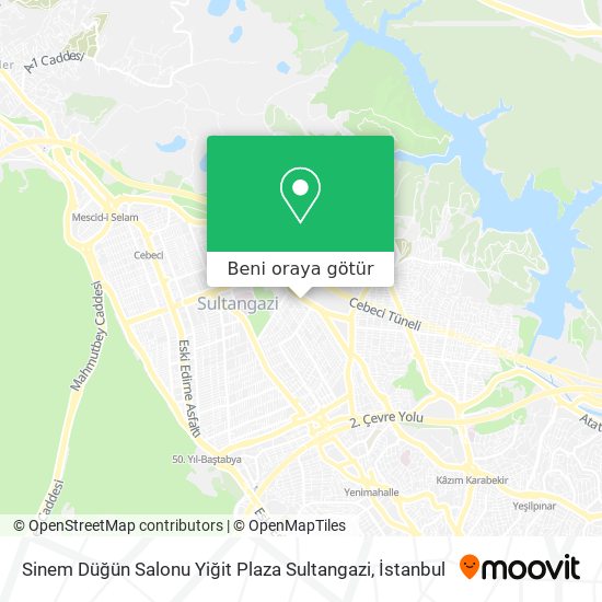 Sinem Düğün Salonu Yiğit Plaza Sultangazi harita
