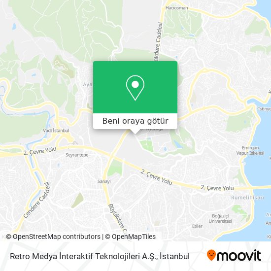 Retro Medya İnteraktif Teknolojileri A.Ş. harita