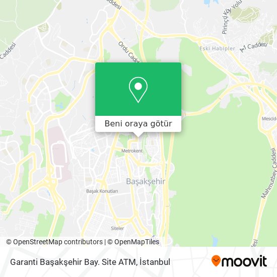 Garanti Başakşehir Bay. Site ATM harita