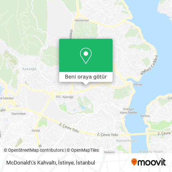 McDonald\'s Kahvaltı, İstinye harita