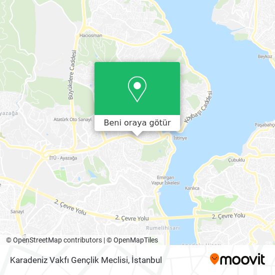 Karadeniz Vakfı Gençlik Meclisi harita