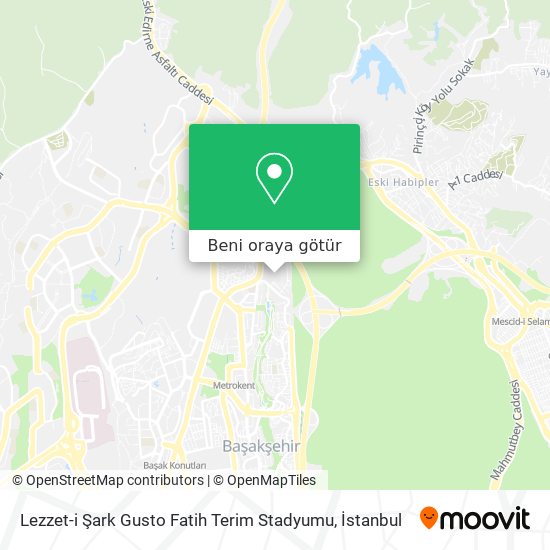 Lezzet-i Şark Gusto Fatih Terim Stadyumu harita