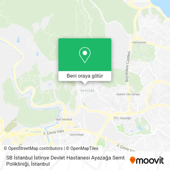 SB İstanbul İstinye Devlet Hastanesi Ayazağa Semt Polikliniği harita