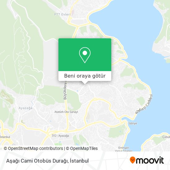 Aşağı Cami Otobüs Durağı harita