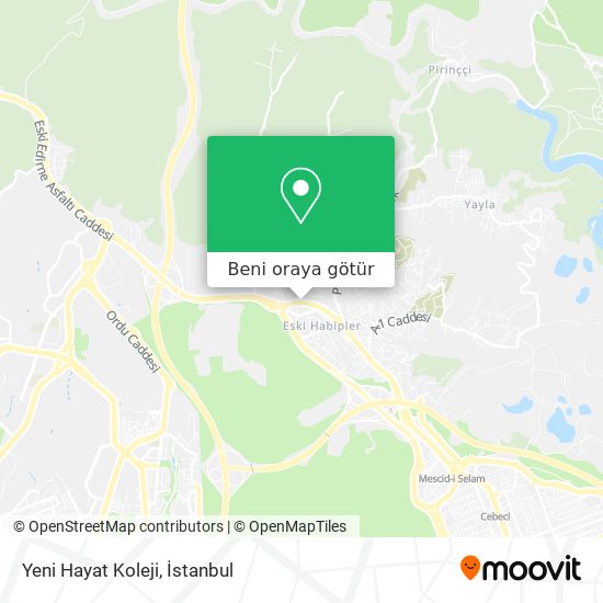 Yeni Hayat Koleji harita