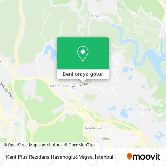 Kent Plus Rezidans Hasanoglu&Migsa harita