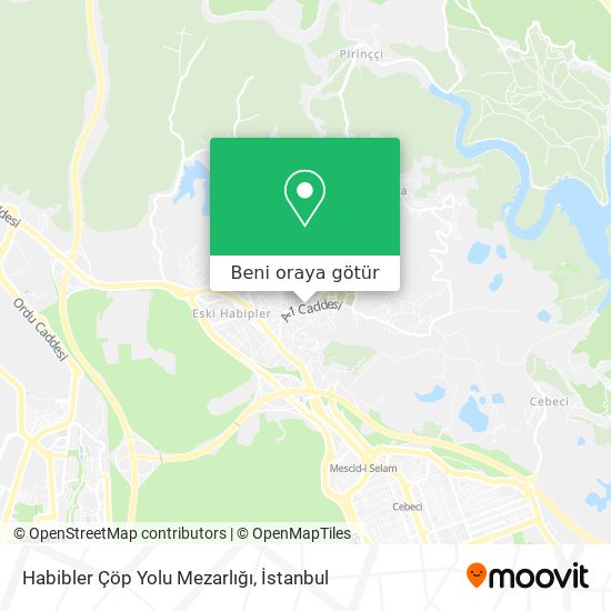 Habibler Çöp Yolu Mezarlığı harita