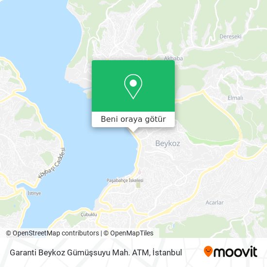 Garanti Beykoz Gümüşsuyu Mah. ATM harita