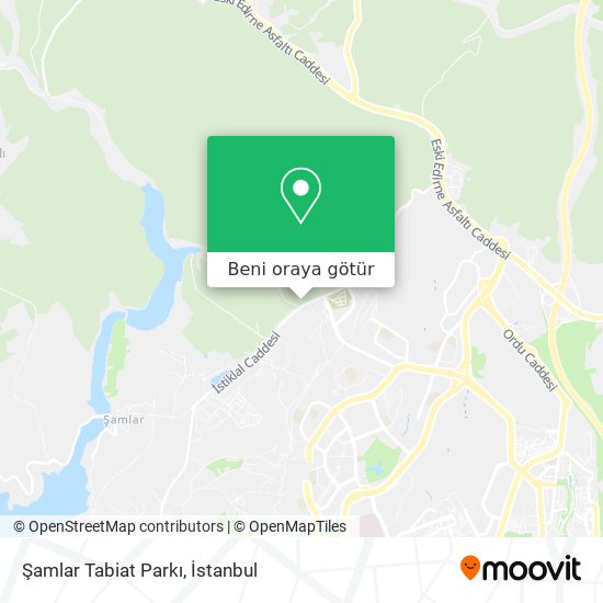 Şamlar Tabiat Parkı harita