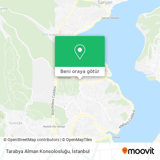 Tarabya Alman Konsolosluğu harita