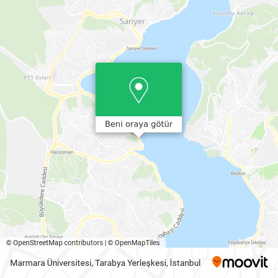 Marmara Üniversitesi, Tarabya Yerleşkesi harita