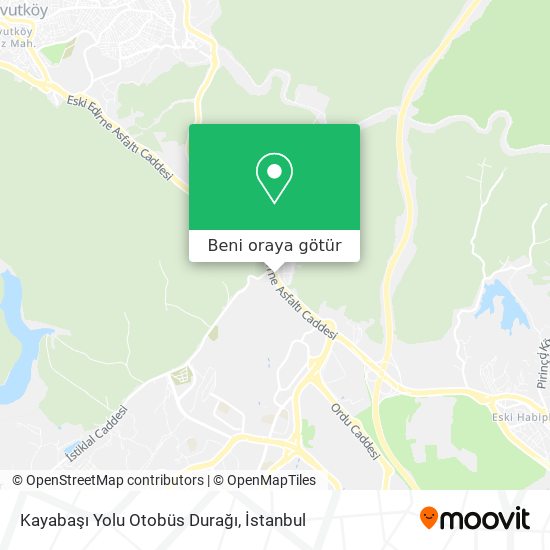 Kayabaşı Yolu Otobüs Durağı harita
