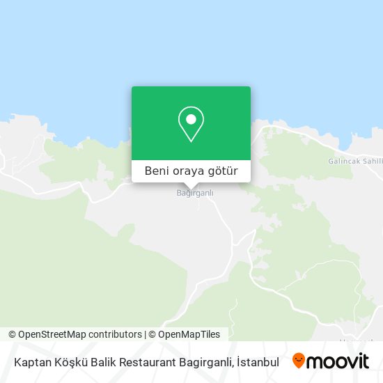 Kaptan Köşkü Balik Restaurant Bagirganli harita