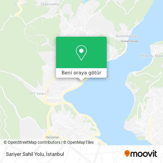 Sariyer Sahil Yolu harita