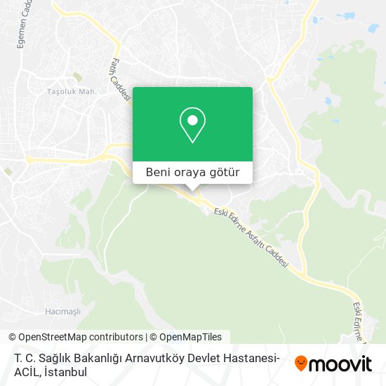 T. C. Sağlık Bakanlığı Arnavutköy Devlet Hastanesi-ACİL harita