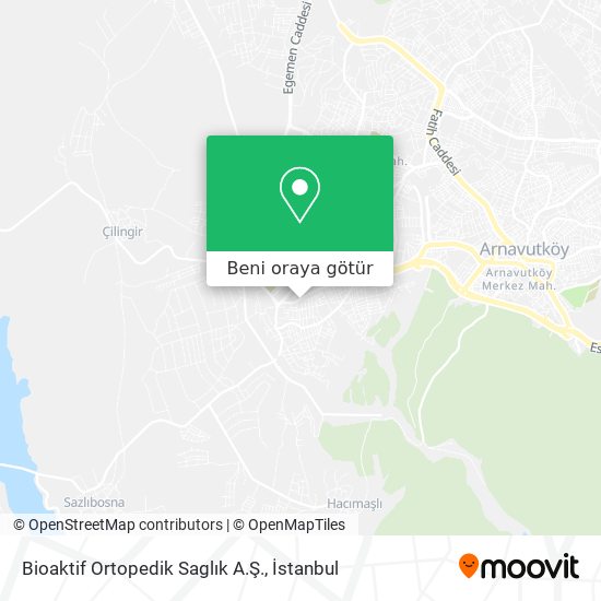 Bioaktif Ortopedik Saglık A.Ş. harita