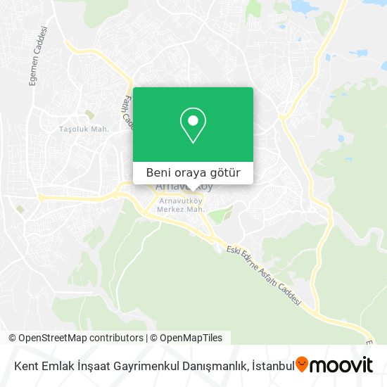Kent Emlak İnşaat Gayrimenkul Danışmanlık harita
