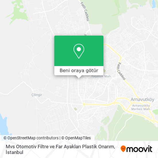 Mvs Otomotiv Filtre ve Far Ayakları Plastik Onarım harita