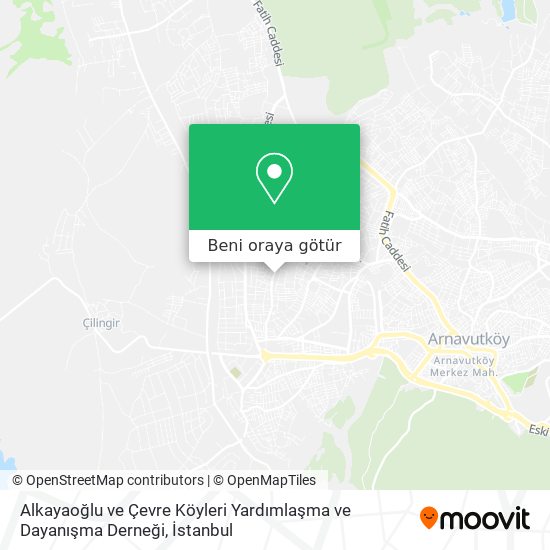 Alkayaoğlu ve Çevre Köyleri Yardımlaşma ve Dayanışma Derneği harita
