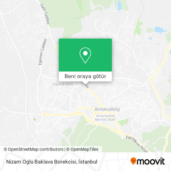 Nizam Oglu Baklava Borekcisi harita