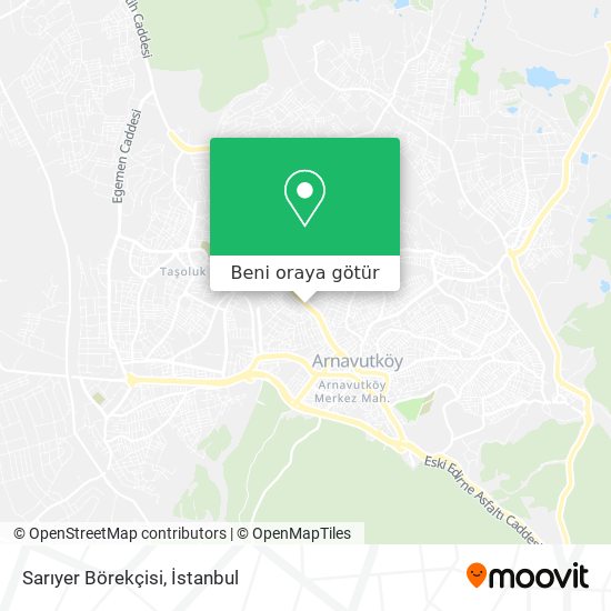 Sarıyer Börekçisi harita
