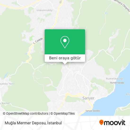 Muğla Mermer Deposu harita