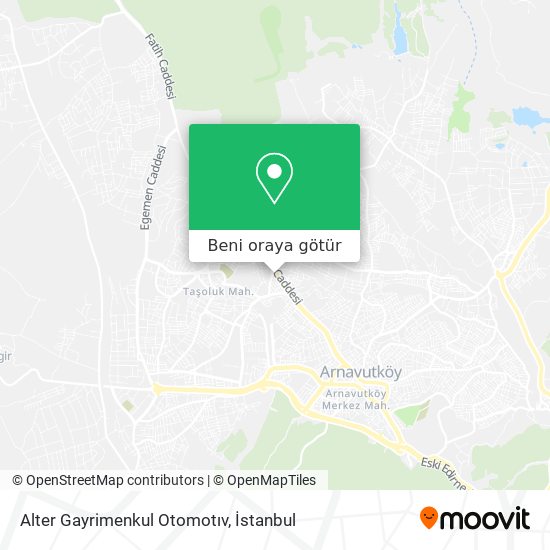 Alter Gayrimenkul Otomotıv harita