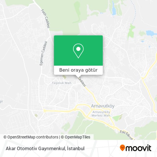 Akar Otomotiv Gayrımenkul harita