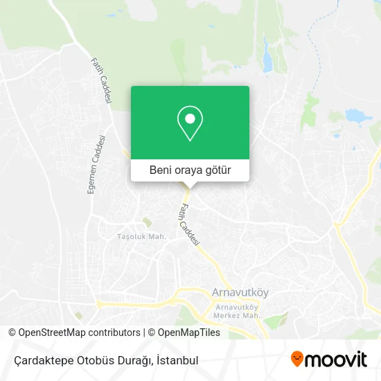 Çardaktepe Otobüs Durağı harita