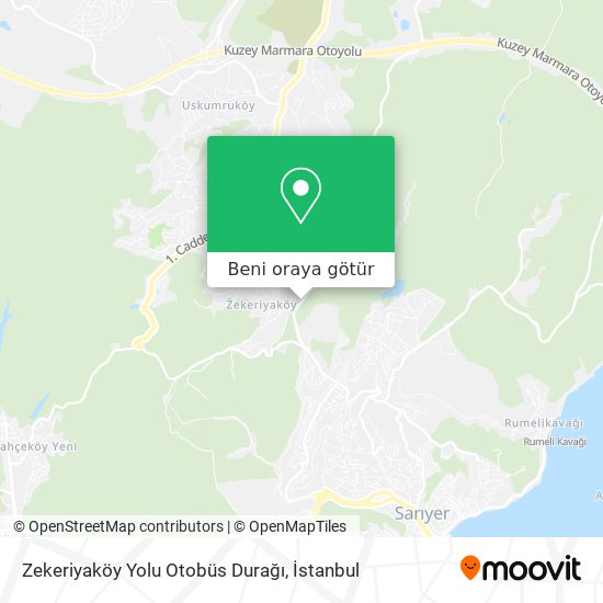 Zekeriyaköy Yolu Otobüs Durağı harita