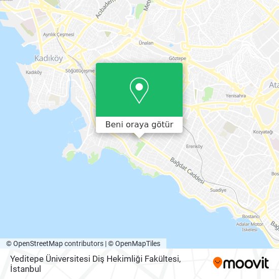 Yeditepe Üniversitesi Diş Hekimliği Fakültesi harita