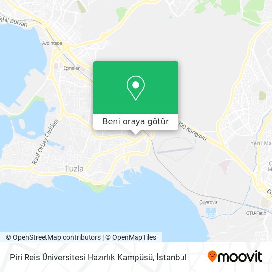 Piri Reis Üniversitesi Hazırlık Kampüsü harita
