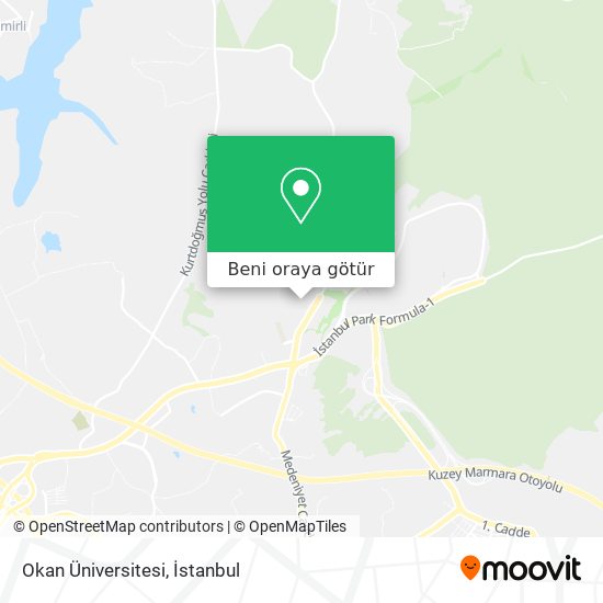 Okan Üniversitesi harita
