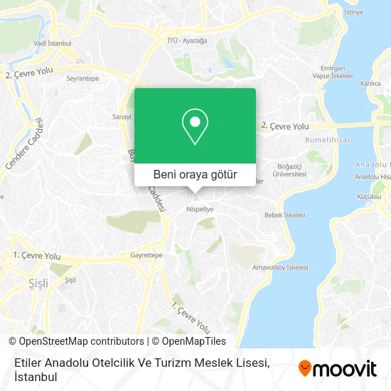 Etiler Anadolu Otelcilik Ve Turizm Meslek Lisesi harita