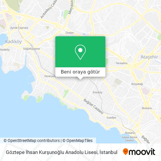 Göztepe İhsan Kurşunoğlu Anadolu Lisesi harita