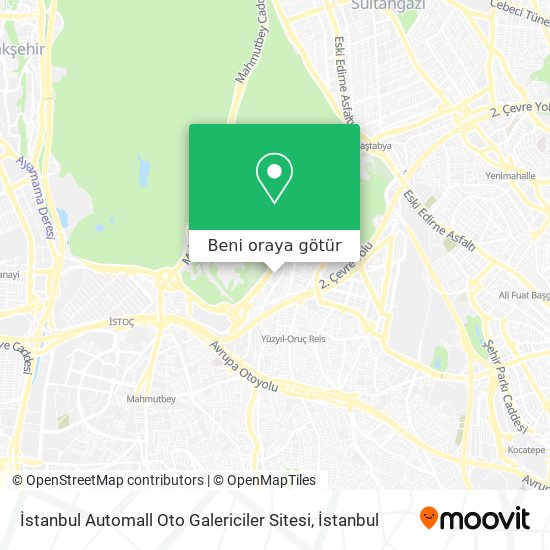 İstanbul Automall Oto Galericiler Sitesi harita