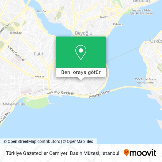 Türkiye Gazeteciler Cemiyeti Basın Müzesi harita