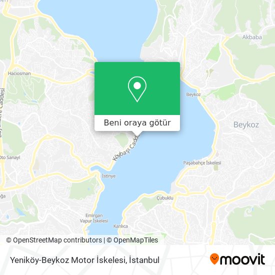 Yeniköy-Beykoz Motor İskelesi harita