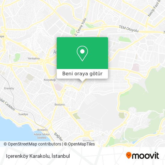 Içerenköy Karakolu harita