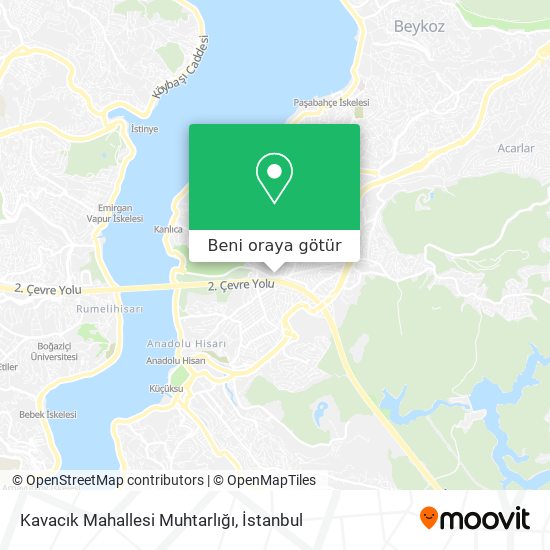 Kavacık Mahallesi Muhtarlığı harita