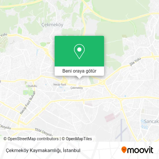 Çekmeköy Kaymakamlığı harita