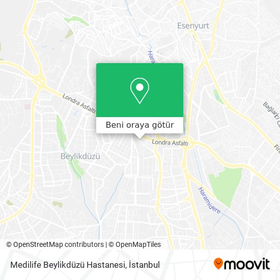 Medilife Beylikdüzü Hastanesi harita